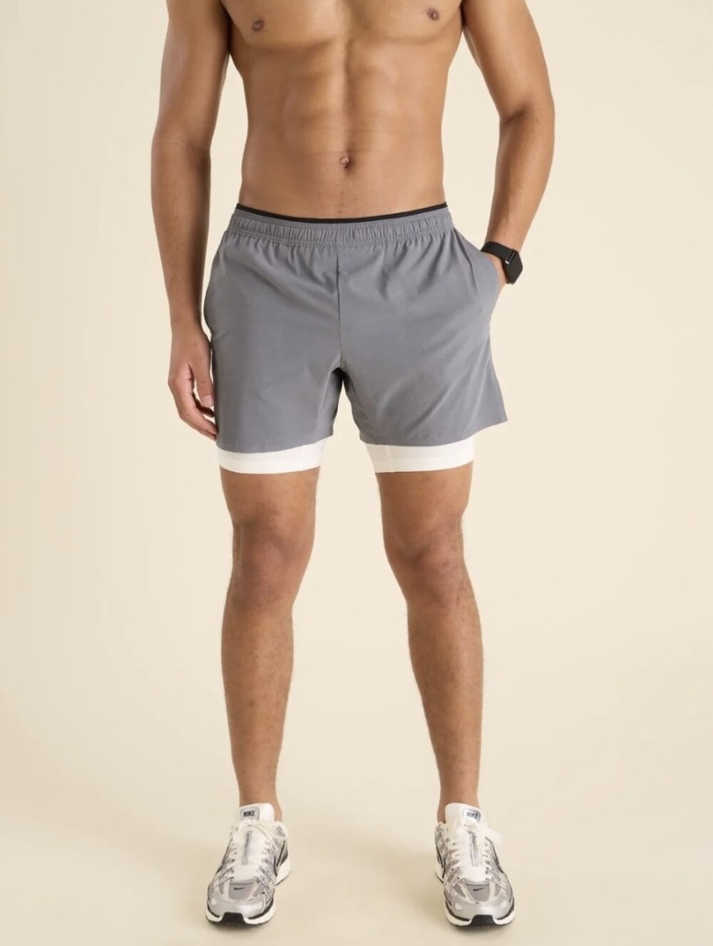 Chubbies Gray Performance Lined Athletic Training Shorts XL 5.5 Inseam